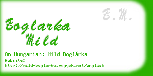 boglarka mild business card